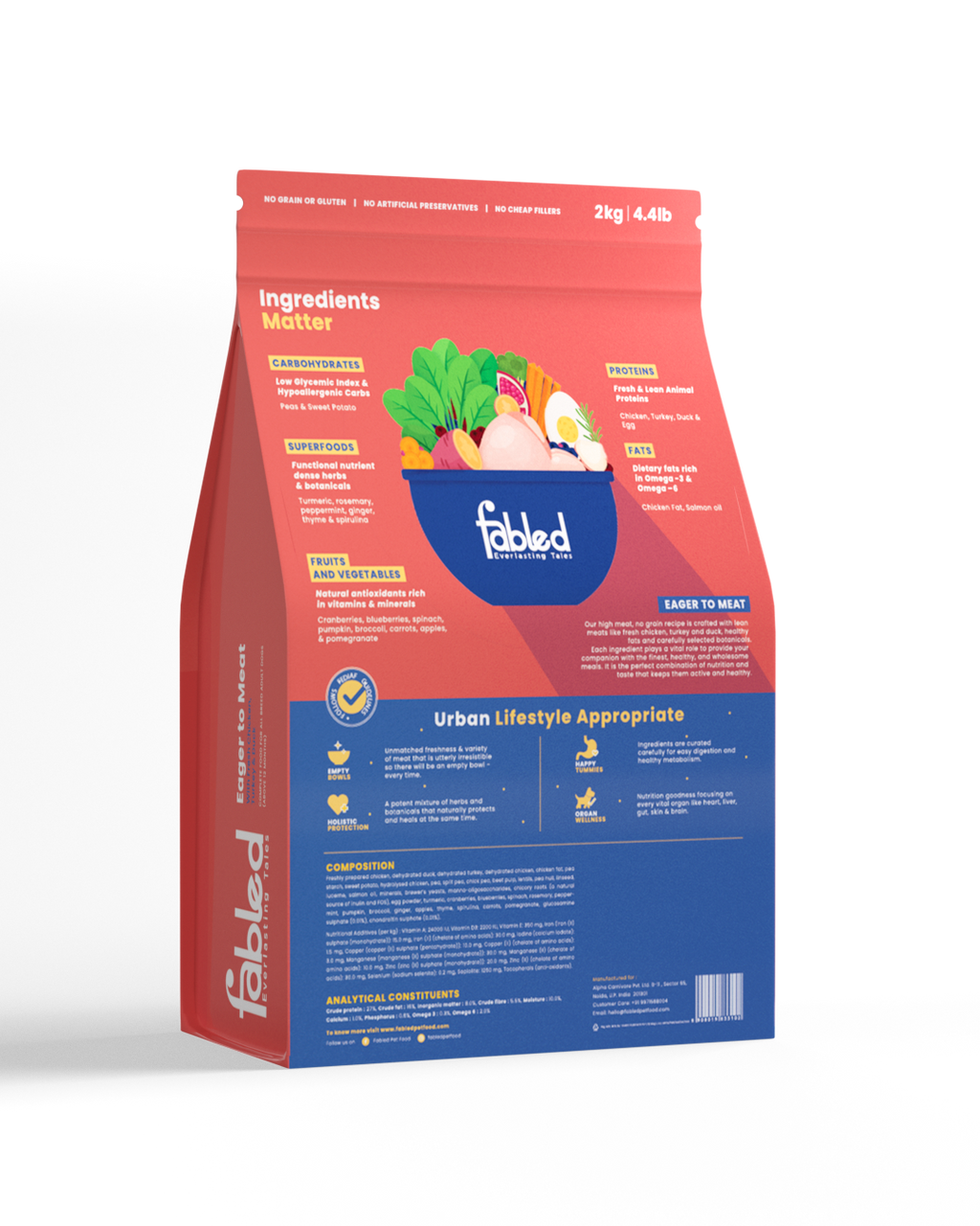 Fabled Eager To Meat - Adult Poulty Recipe Dog Food