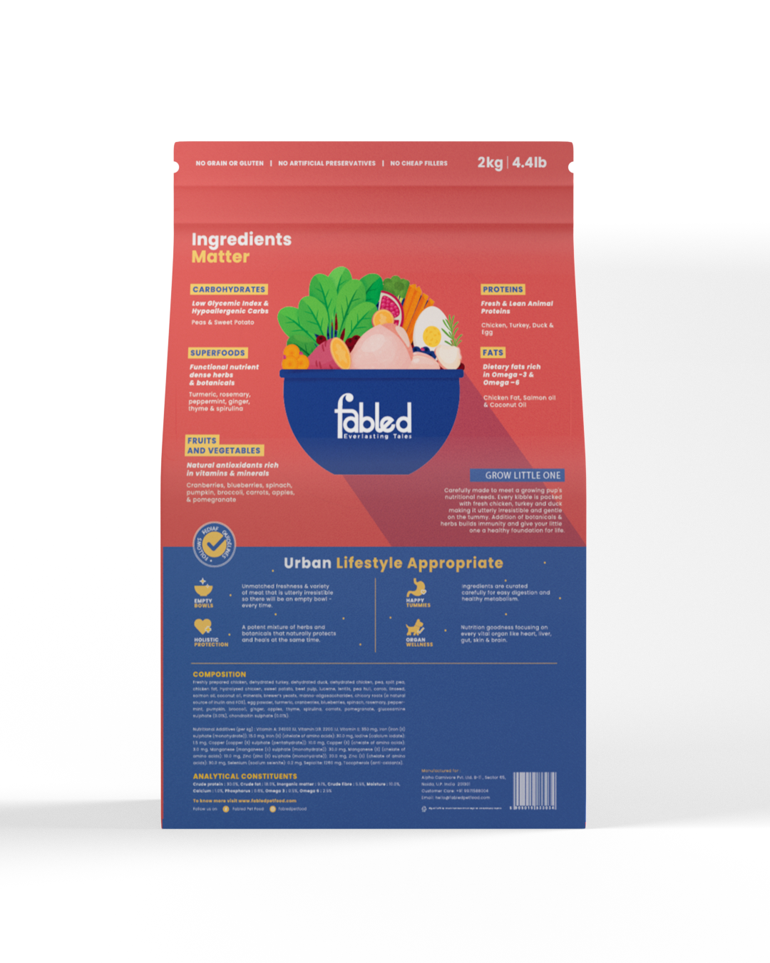 Fabled Grow Little One - Puppy Small Breed Recipe Dog Food