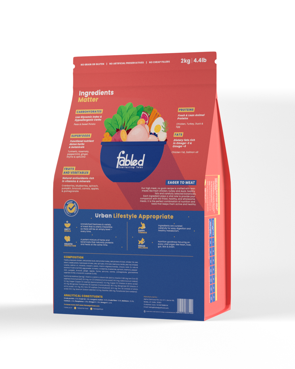 Fabled Eager To Meat - Adult Poulty Recipe Dog Food