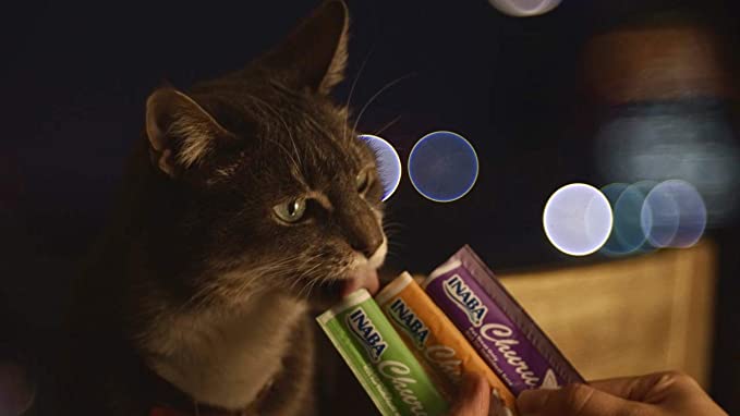 Inaba Churu Creamy Tuna With Scallop Recipe Grain Free Treat For Cats 14g x 4 Tubes
