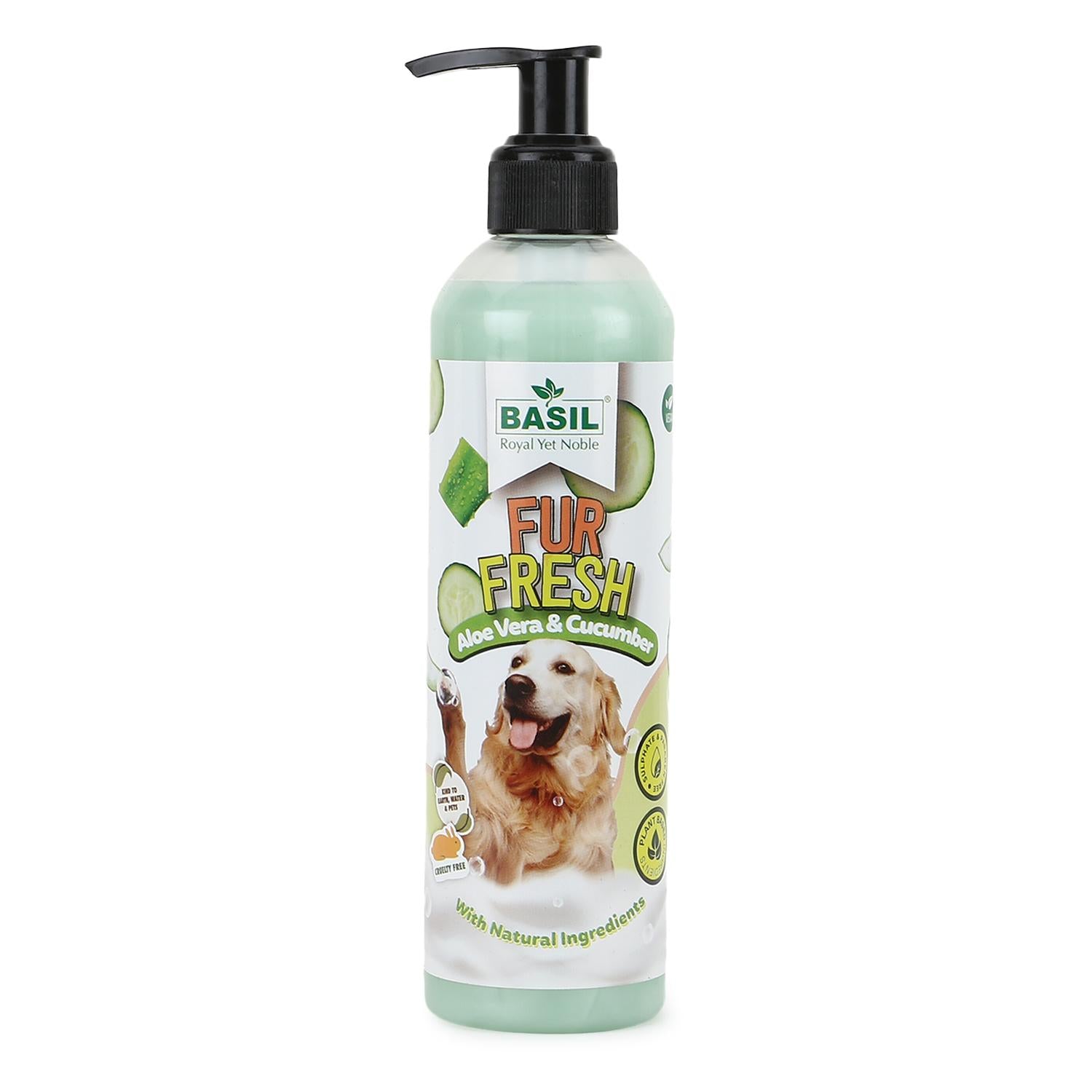 Basil Fur Fresh Aloe Vera Cucumber Shampoo For Dogs 300ml