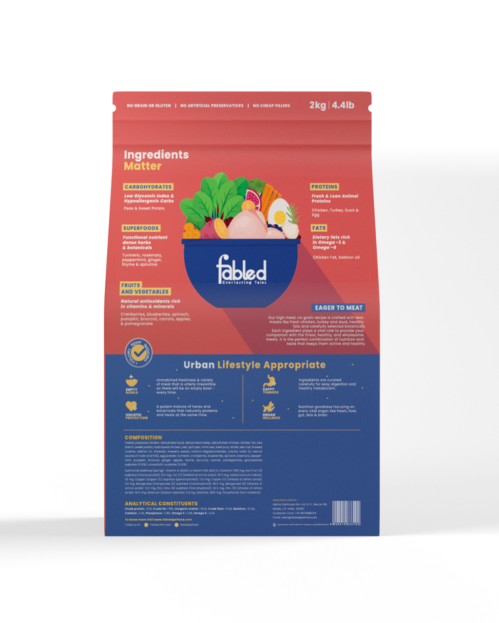 Fabled Eager To Meat - Adult Poulty Recipe Dog Food