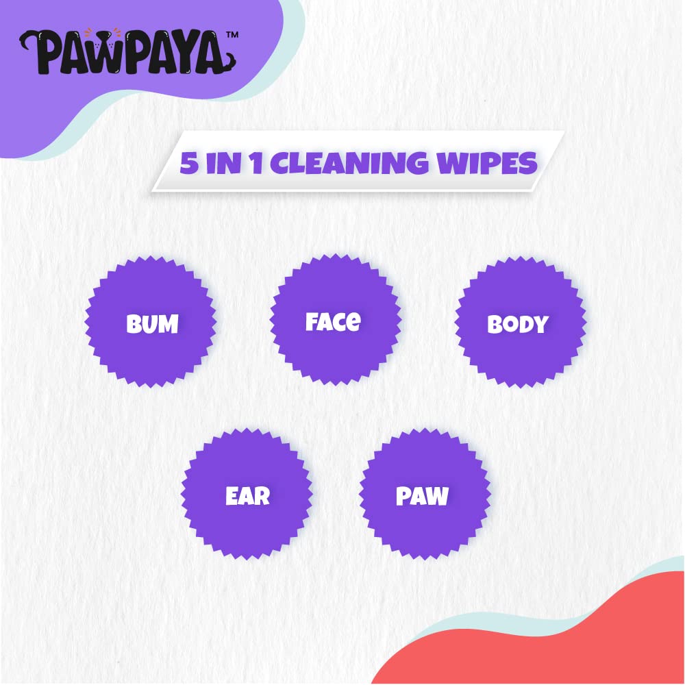 Pawpaya Pet Wipe Vegan & Cruelty-Free For Dogs & Cats 40 Pull Pack