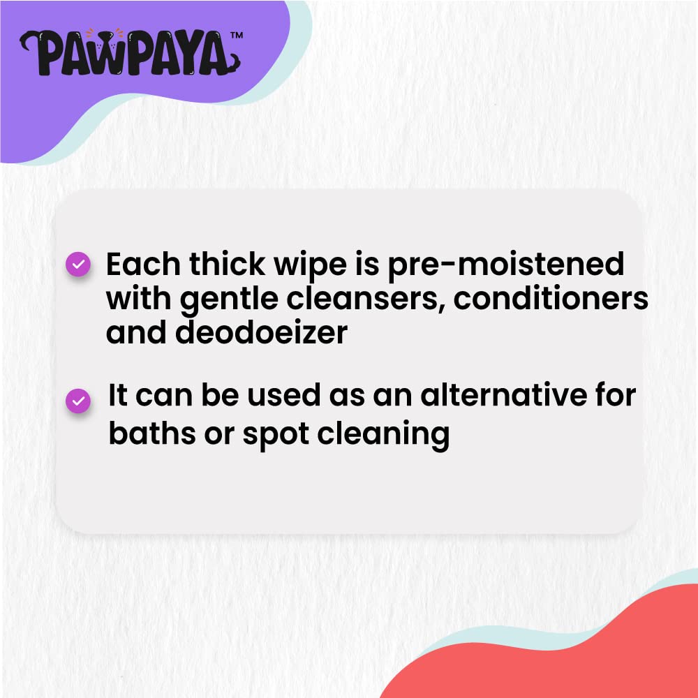 Pawpaya Pet Wipe Vegan & Cruelty-Free For Dogs & Cats 40 Pull Pack