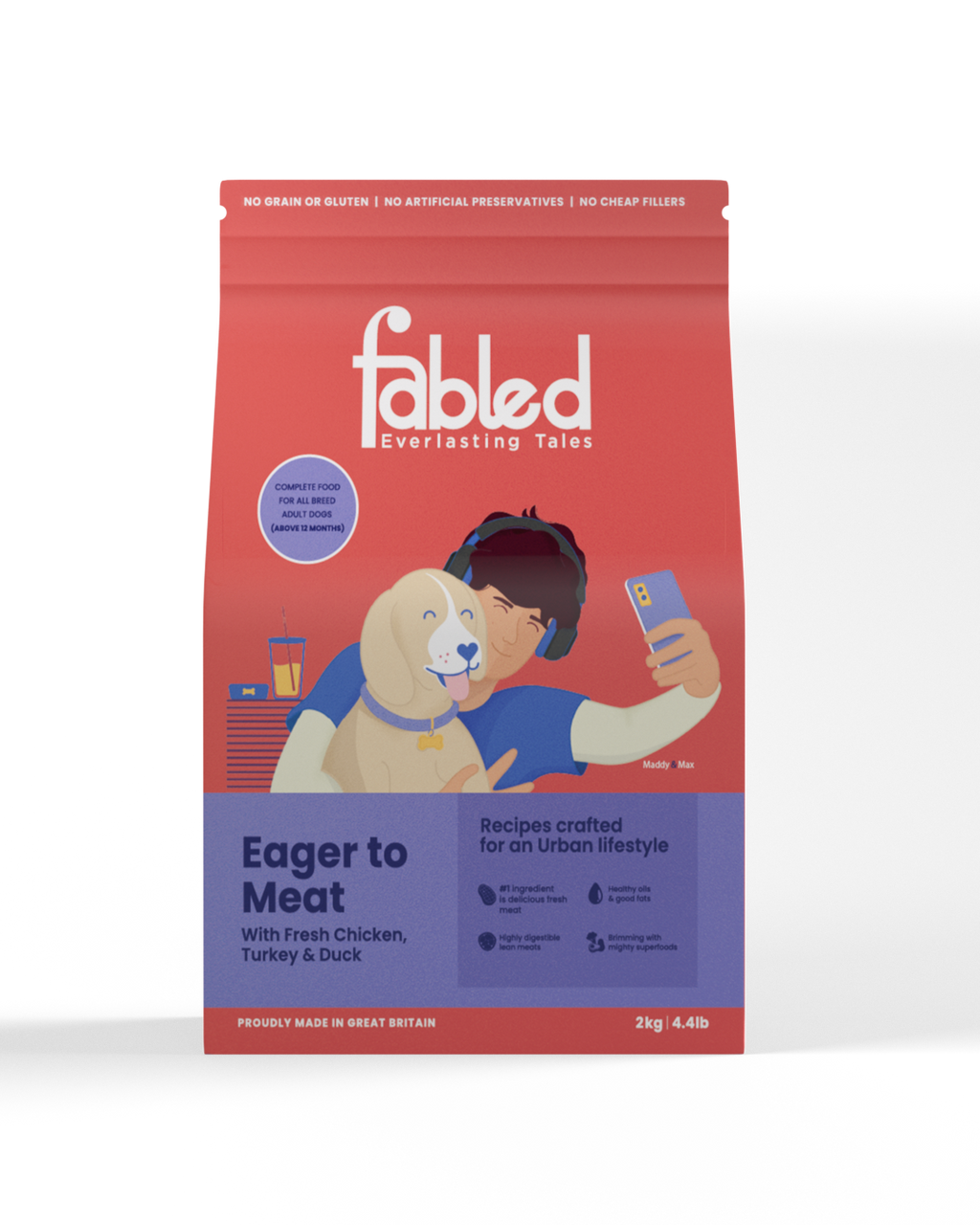 Fabled Eager To Meat - Adult Poulty Recipe Dog Food