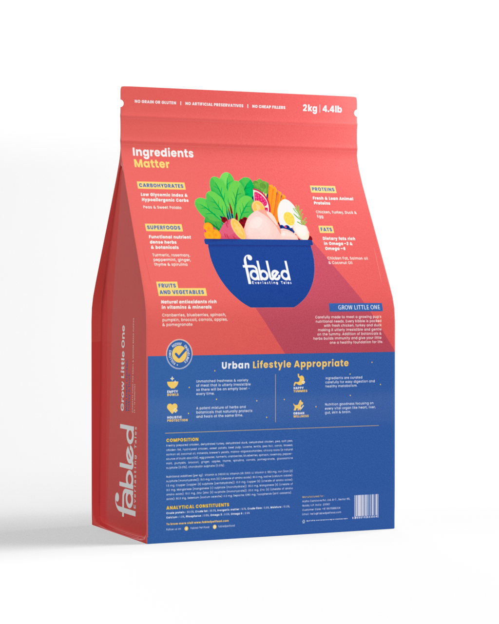 Fabled Grow Little One - Puppy Small Breed Recipe Dog Food