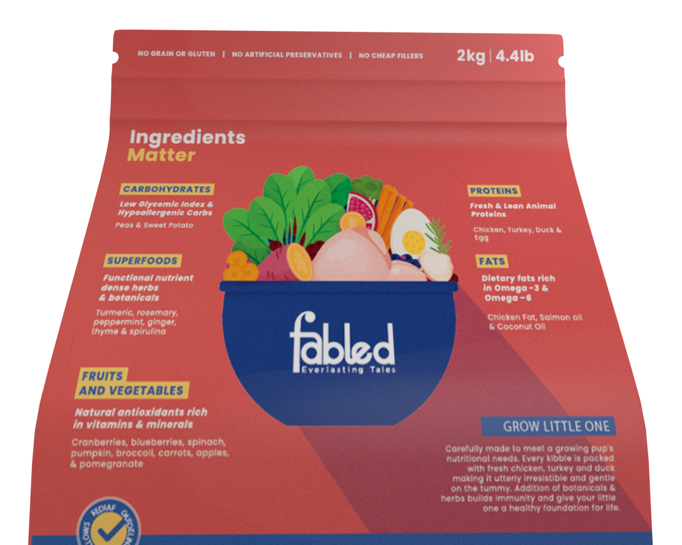 Fabled Grow Little One - Puppy Small Breed Recipe Dog Food