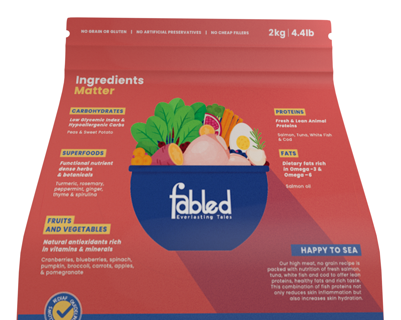 Fabled Happy To Sea - Adult Fish Recipe Dog Food