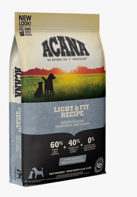 Acana Light & Fit Adult Dog Dry Food - All Breeds