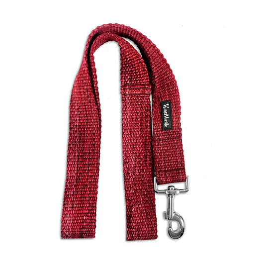 Tails Nation Wine Berry Melange Super Comfy Flat Leash For Your Pooch