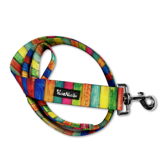 Tails Nation Digital Printed Multi Color Digital Flat Leash For Your Furry Friend