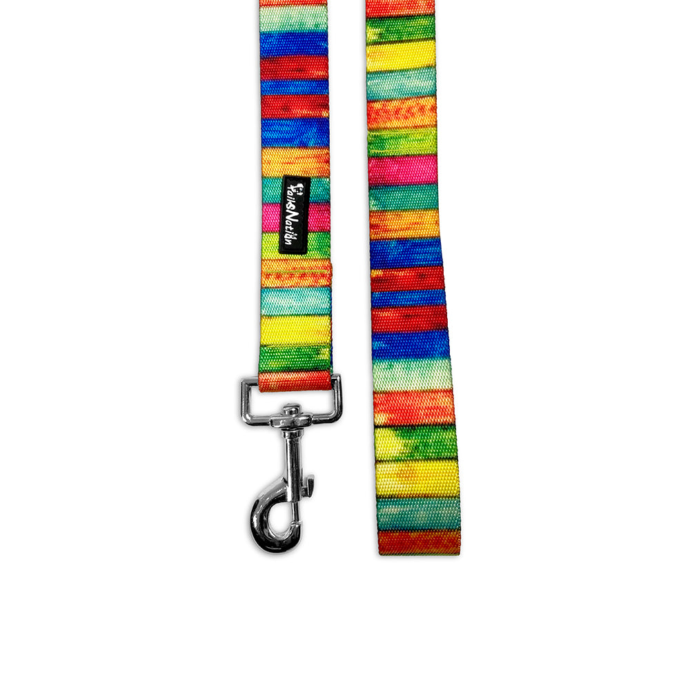 Tails Nation Digital Printed Multi Color Digital Flat Leash For Your Furry Friend