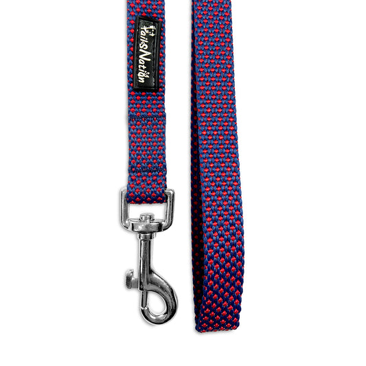 Tails Nation Club Blue & Red Doot Flat Leash For Your Furry Friend