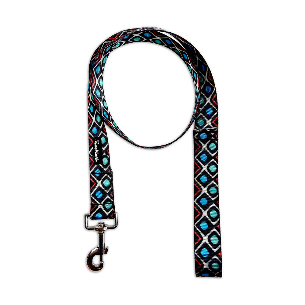 Tails Nation Digital Printed Rhombus Flat Leash For Your Furry Friend