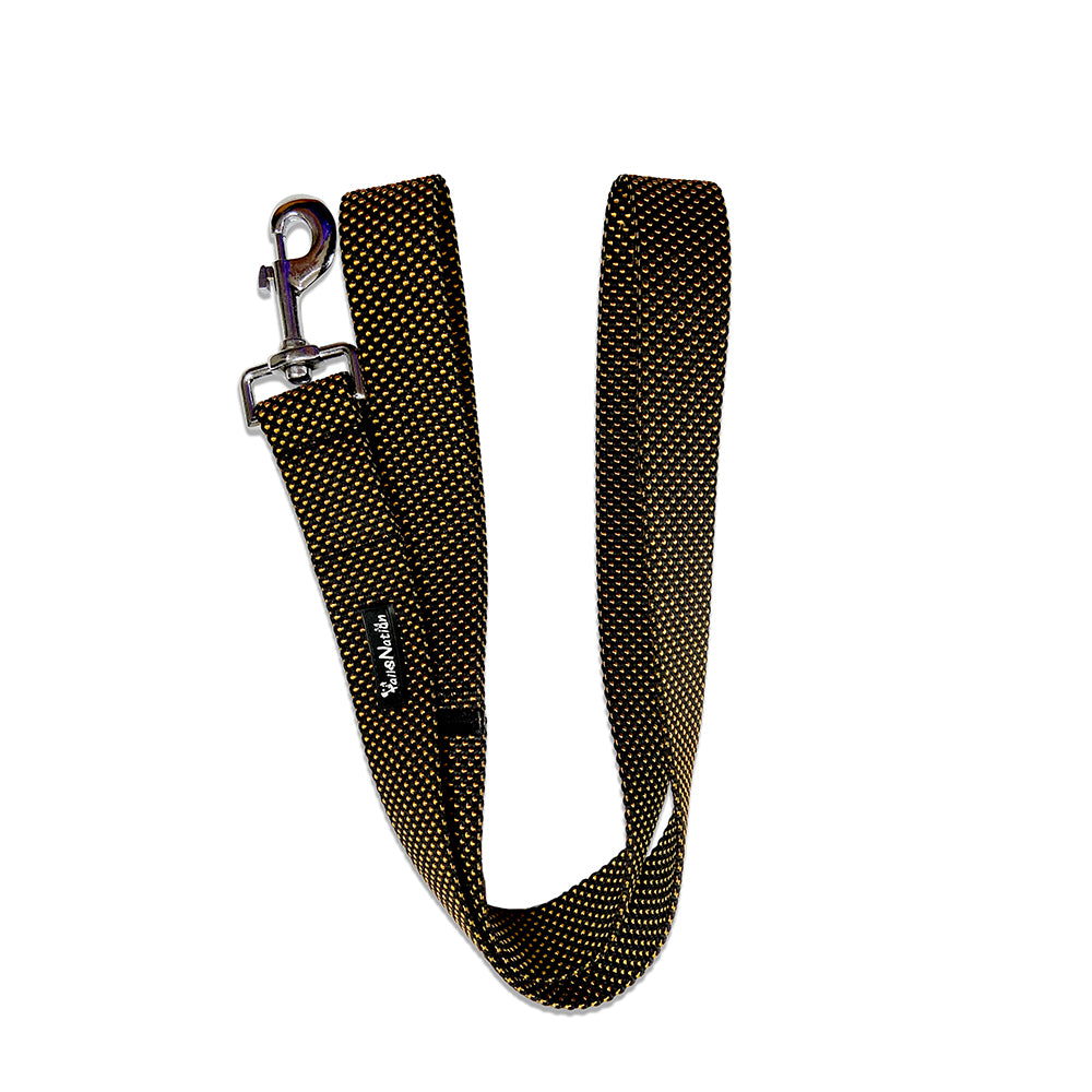 Tails Nation Club Black & Yellow Flat Leash For Your Furry Friend