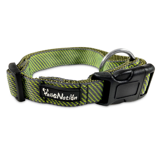 Tails Nation Sports Mid Green Collar For Your Furry Friend