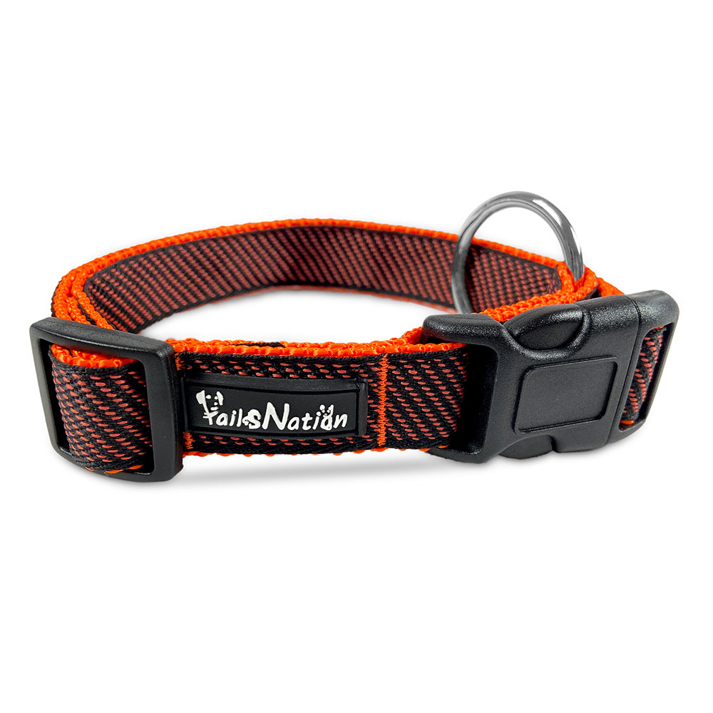 Tails Nation Sports Orange & Black Collar For Your Furry Friend