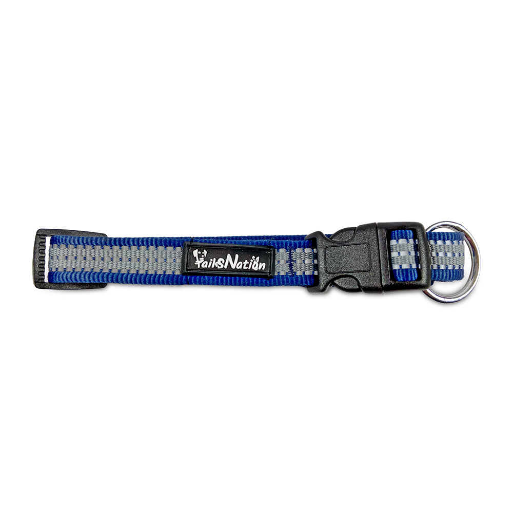 Tails Nation Reflective Blue Collar For Your Furry Friend