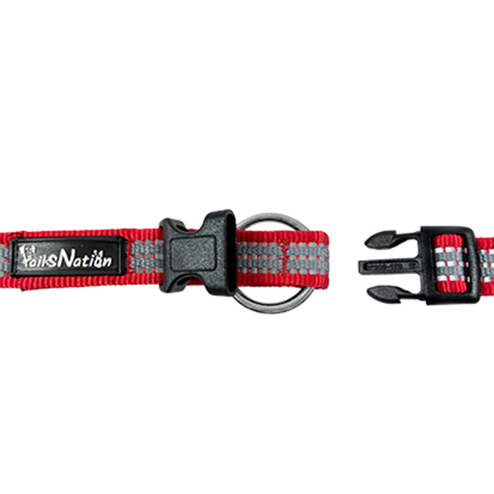 Tails Nation Reflective Red Collar For Your Furry Friend