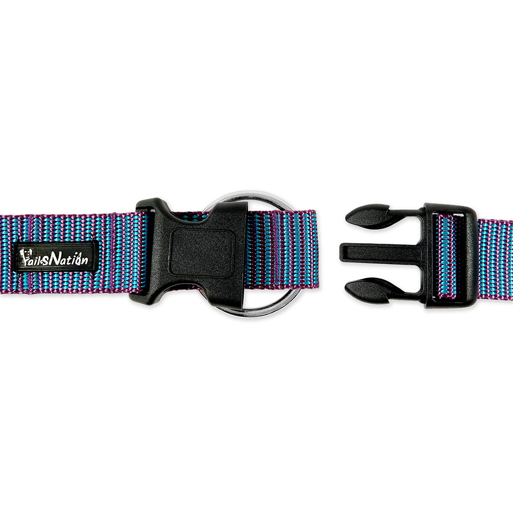 Tails Nation Criss Cross Blue & Purple Collar For Your Furry Friend