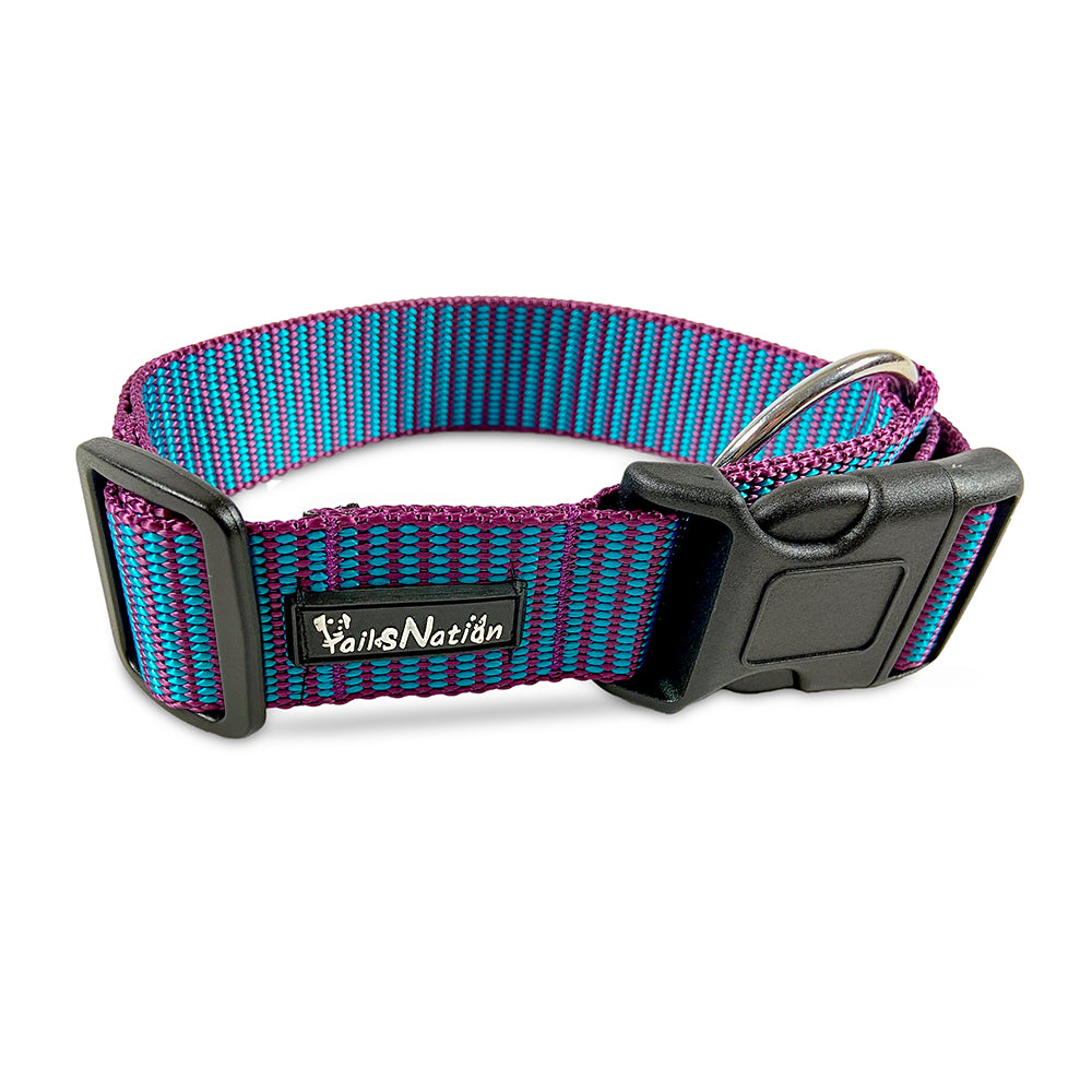 Tails Nation Criss Cross Blue & Purple Collar For Your Furry Friend