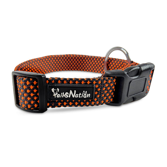 Tails Nation Club Black & Orange Collar For Your Furry Friend