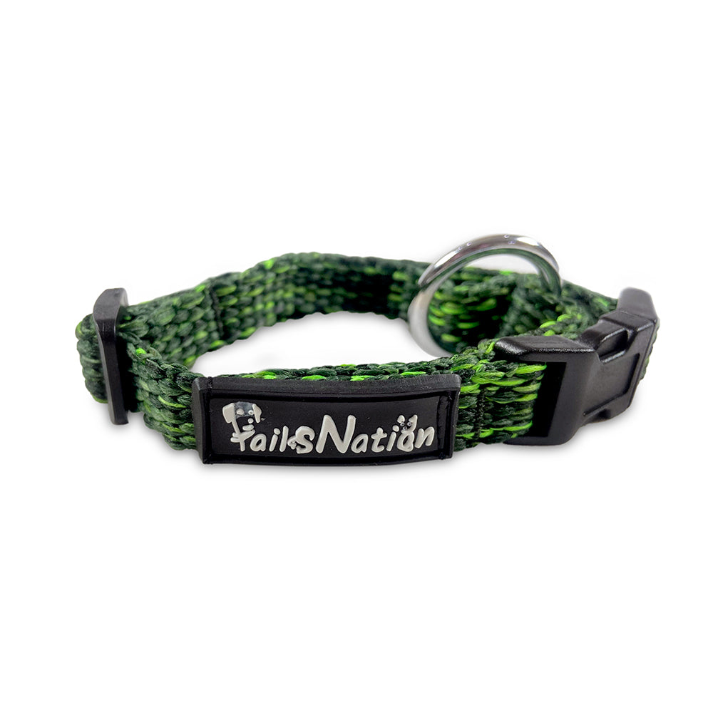Tails Nation Green Super Comfy Melange Collar for your Pooch