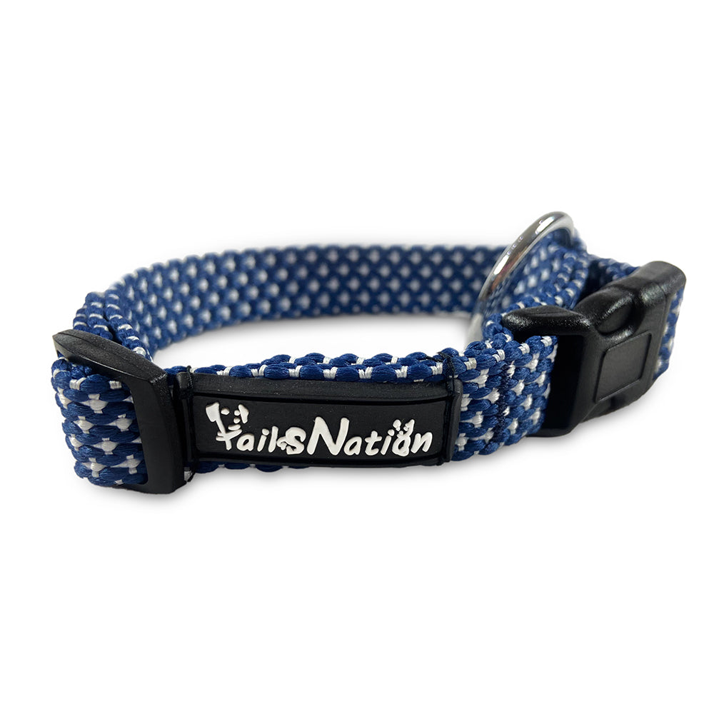 Tails Nation Club Blue & White Collar For Your Furry Friend