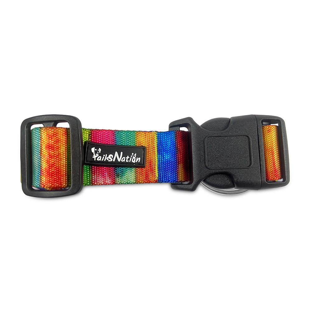 Tails Nation Digital Printed Multi Color Collar For Your Furry Friend