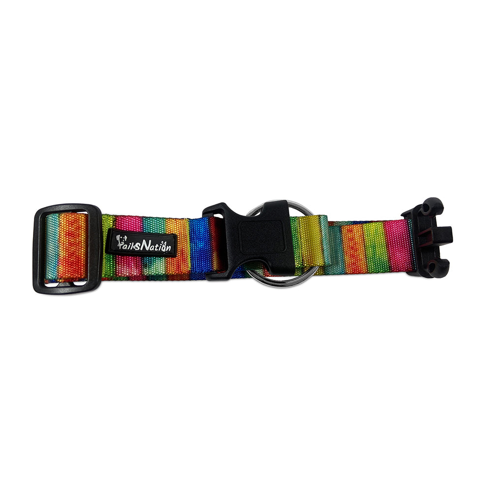 Tails Nation Digital Printed Multi Color Collar For Your Furry Friend