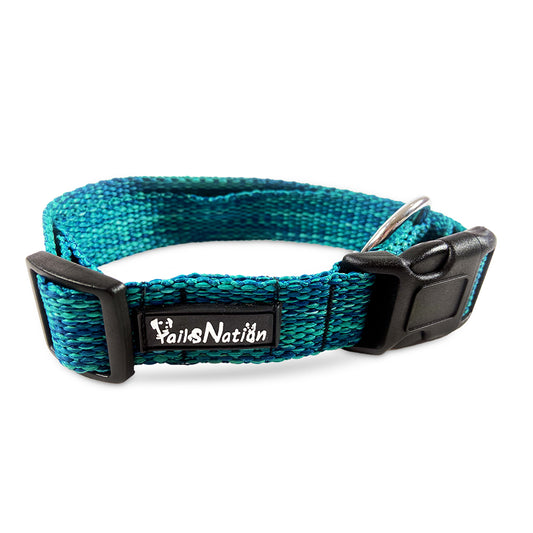 Tails Nation Greenish Blue  Super Comfy Melange Collar for your Pooch