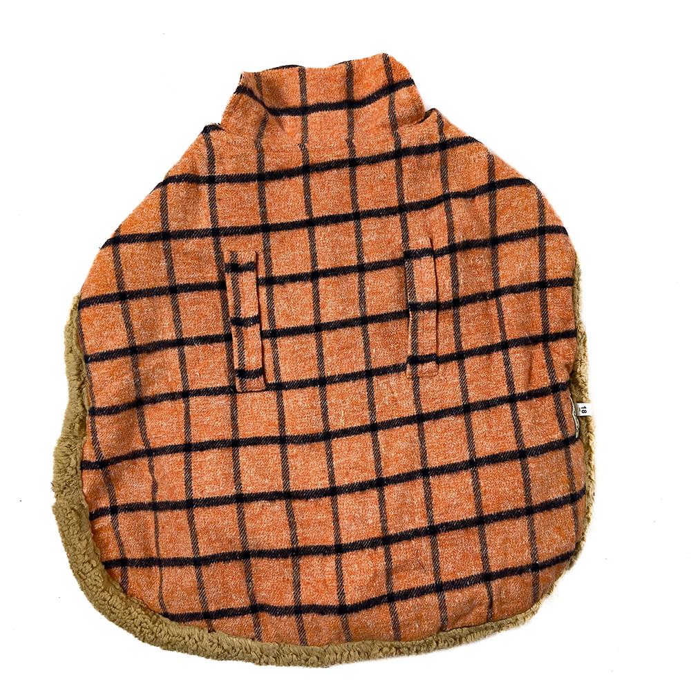 Tails Nation Checker HodgePodge Coat Sunrise Orange | Warm and Stylish