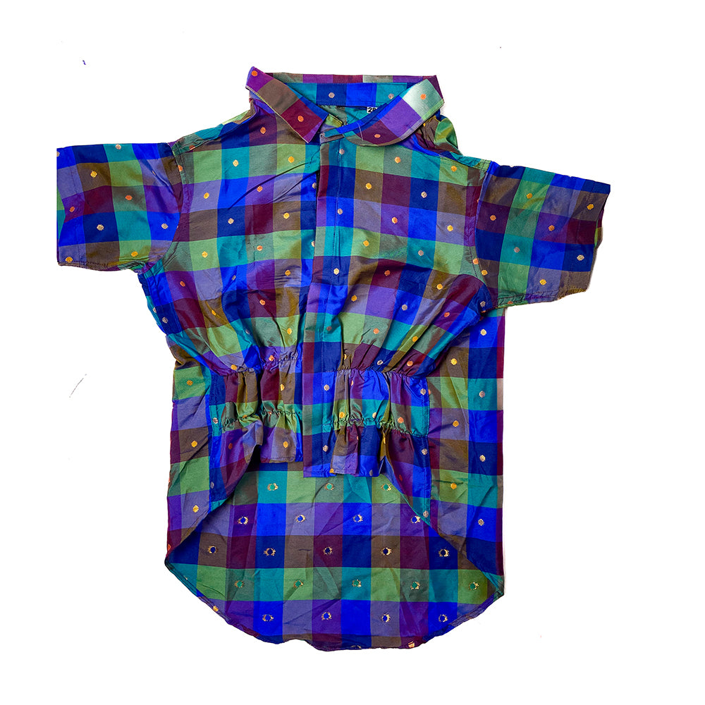 Tails Nation Festive Shirts Royal Blue & Green For Your Furry Friend | Attractive and Stylish