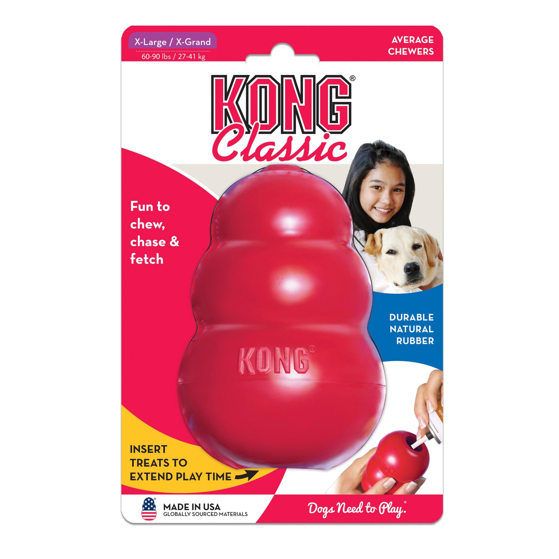 Kong Classic Treat Dispenser Toy for Dogs - Main Image