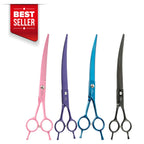 Kiss Grooming Swan Curved Scissors Size 8.5 For Pets