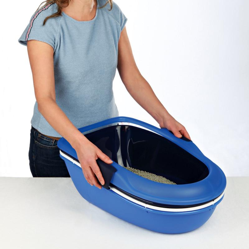 Trixie-Berto-Litter-Tray-with-Three-Part-Separating-System-Blue-7