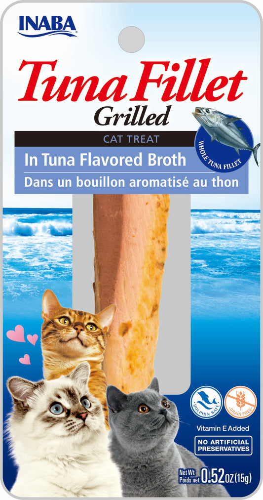 Inaba Grilled Tuna Fillet in tuna Broth Treat For Cats 15g
