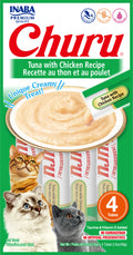 Inaba Churu Creamy Tuna With Chicken Recipe Grain Free Treat For Cat 14g x 4 Tubes