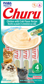 Inaba Churu Creamy Chicken With Crab Flavor Recipe Grain Free Treat For Cats 14g x 4 Tubes