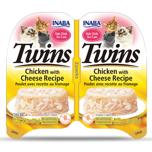 Inaba Twins Grain Free Chicken With Cheese Recipe Treat For Cats 35g