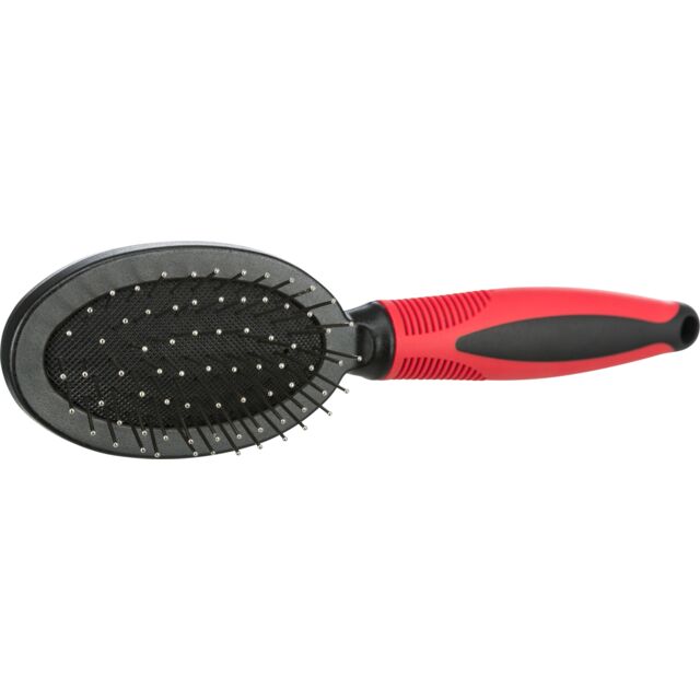 TRIXIE Brush Double Sided Plastic Nylon & Metal Bristles 5 X 12 CM