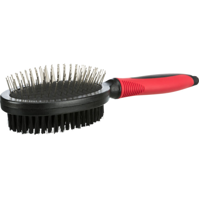 Trixie Brush Double Sided plastic / Nylon & Metal Bristles 7 X 25 cm