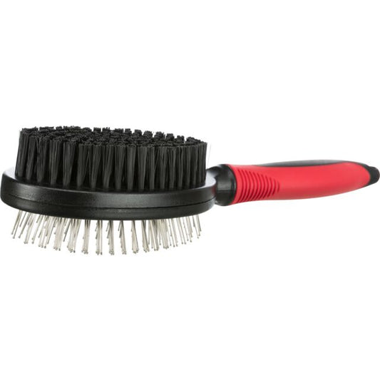 Trixie Brush Double Sided plastic / Nylon & Metal Bristles 7 X 25 cm