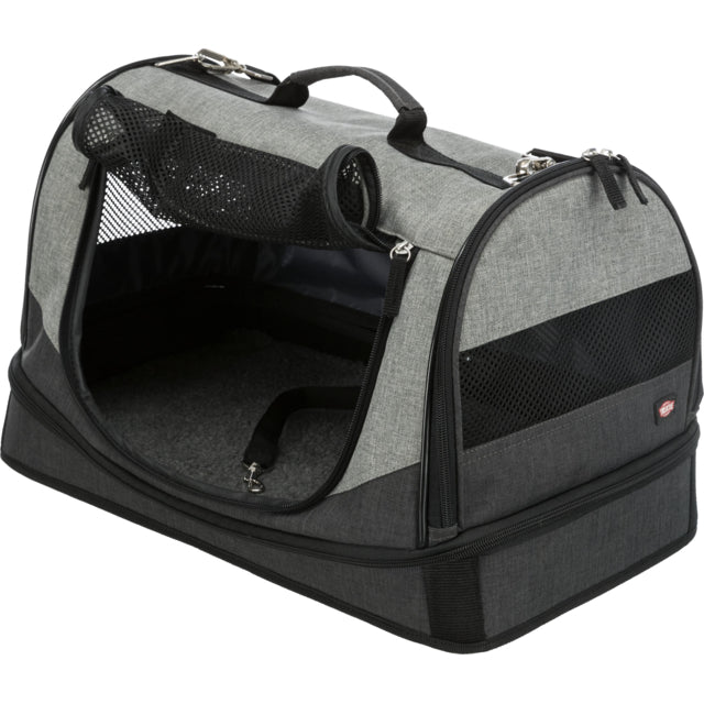 Trixie Holly Carrier Travel Bag for Dogs & Cats | Black / Grey | Size: 30x30x50cm l Holds up to 10kg